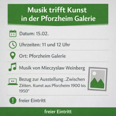 Weinberg-Musik begleitet Ausstellung in der Pforzheim Galerie